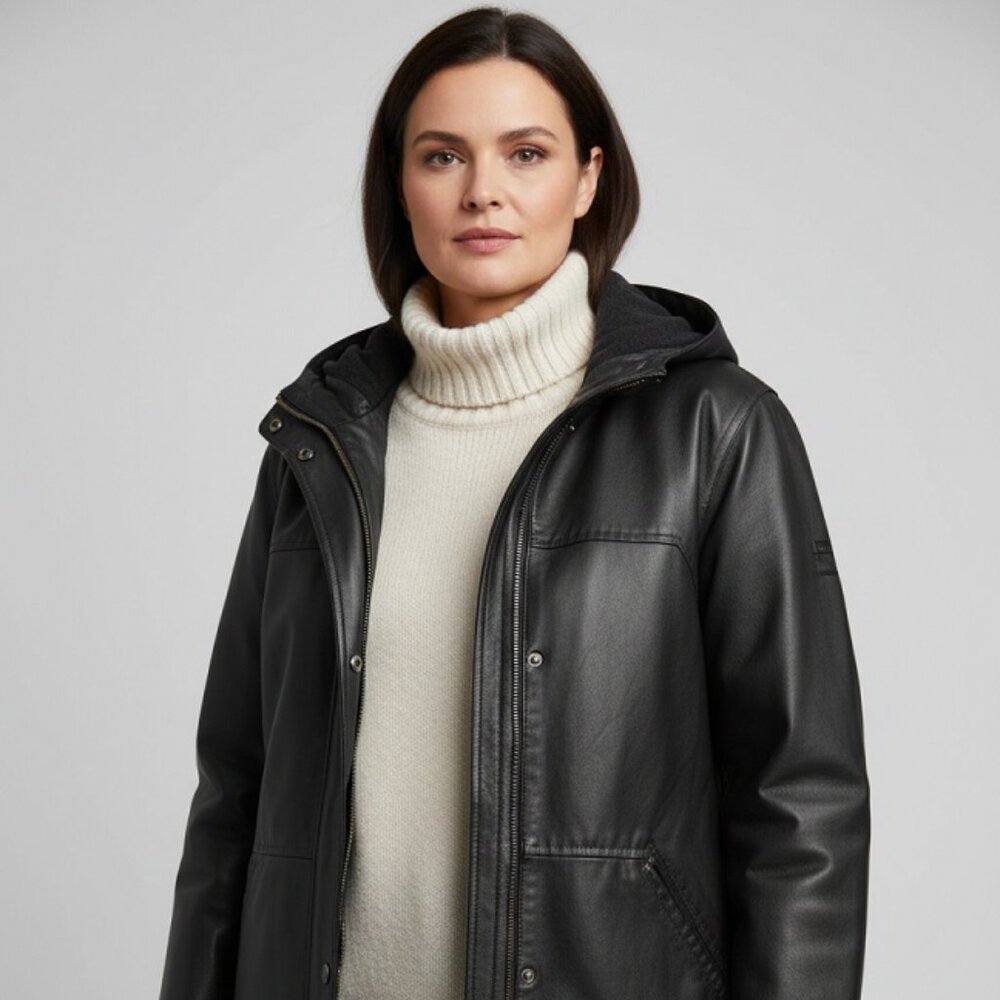 Women's PU Leather Black Jacket